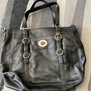 Coach leather shoulder bag